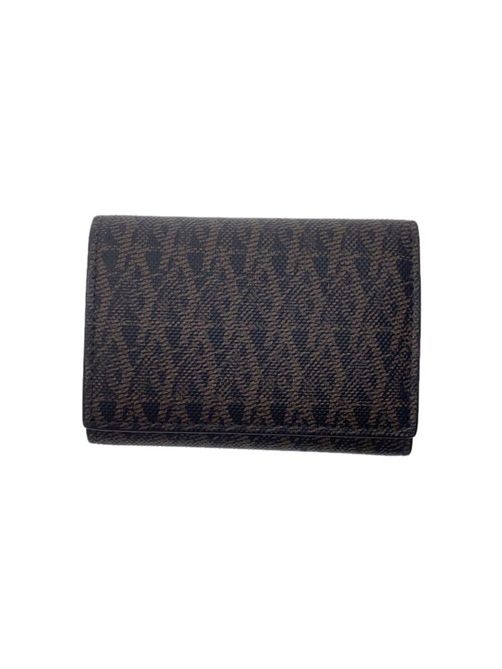 SAINT LAURENT Key Case Wallet Leather Brown